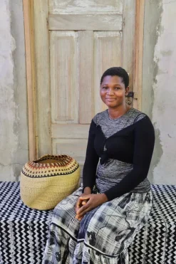 A Pebble (Art Basket) by Mary Ayinbora