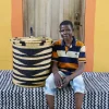 Coiled Laundry Basket with Lid (Large) by Atindamoligo Raymond