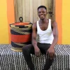 Coiled Laundry Basket with Lid (Medium) by Yakubu Nsohbillah