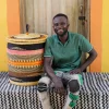 Coiled Laundry Basket with Lid (Medium) by Isaac Asanga