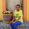 Coiled Laundry Basket with Lid (Medium) by Vida Nyaabire