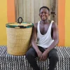 Coiled Laundry Basket with Lid (Large) by Akolgo Abraham
