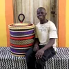 coiled Laundry Basket with Lid (Medium) by Jacob Adombire