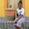 Coiled Laundry Basket with Lid (Large) by Mercy Adoliberinga