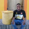 Coiled Laundry Basket with Lid (Medium) by Simon Abingya
