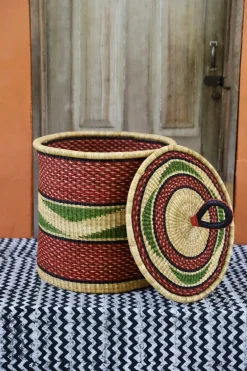 Coiled Laundry Basket with Lid (Large) by Bright Amoore