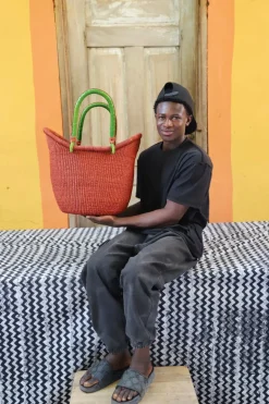 Dip Dyed Nyariga Basket (Large) by Philemon Nsohbillah