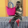 Dip Dyed Nyariga Basket (Large) by Harrison Akubire
