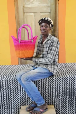 Dip Dyed Nyariga Basket (Small) by Avoore Alagbona