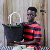 Dip Dyed Nyariga Basket (Small) by Harrison Akubire