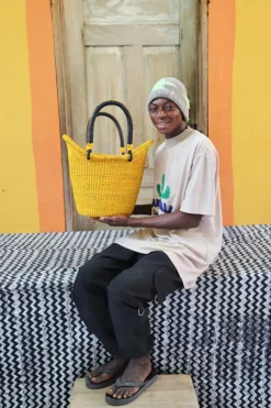 Dip Dyed Nyariga Basket (Small) by Aniah Baba