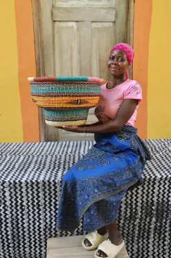 Drum Basket by Elizabeth Akabare