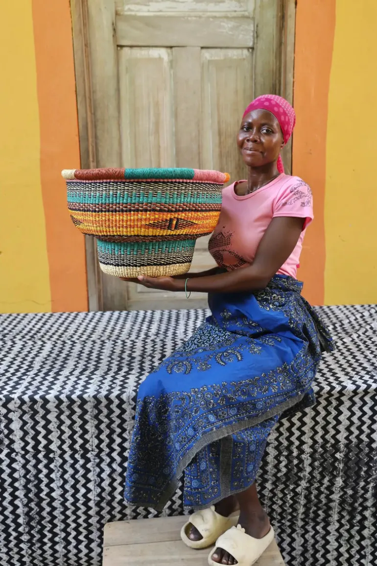 Drum Basket by Elizabeth Akabare