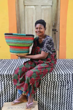 Drum Basket by Selina Apasinore