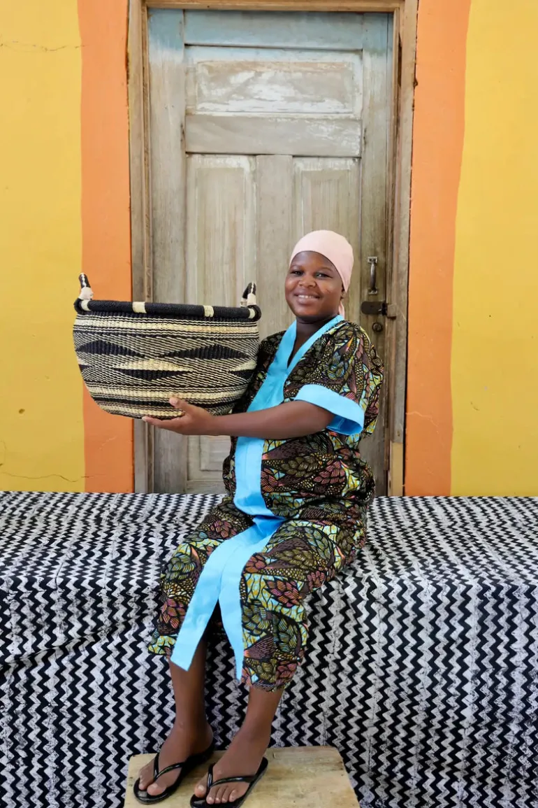 Gbenka Storage Basket (Large) by Martha Adongo