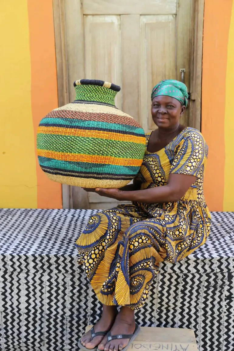 Jemima 10 Cows Basket by Azumah Alagberigo