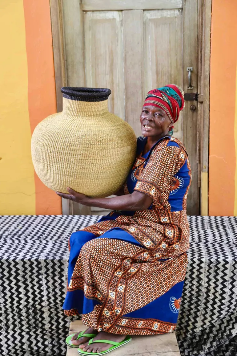 Jemima 10 Cows Basket by Mary Ayamdor