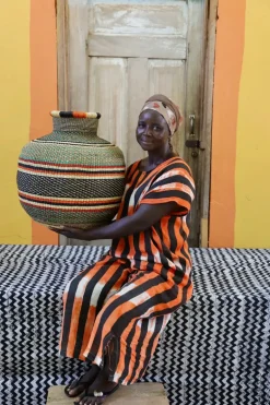 Jemima 10 Cows Basket by Talata Azusiyine