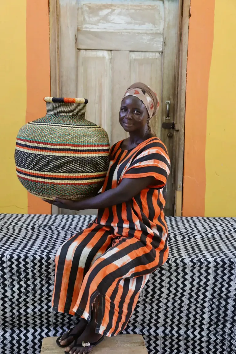 Jemima 10 Cows Basket by Talata Azusiyine