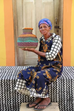Jemima 10 Cows Basket (Tiny) by Teni Adabire