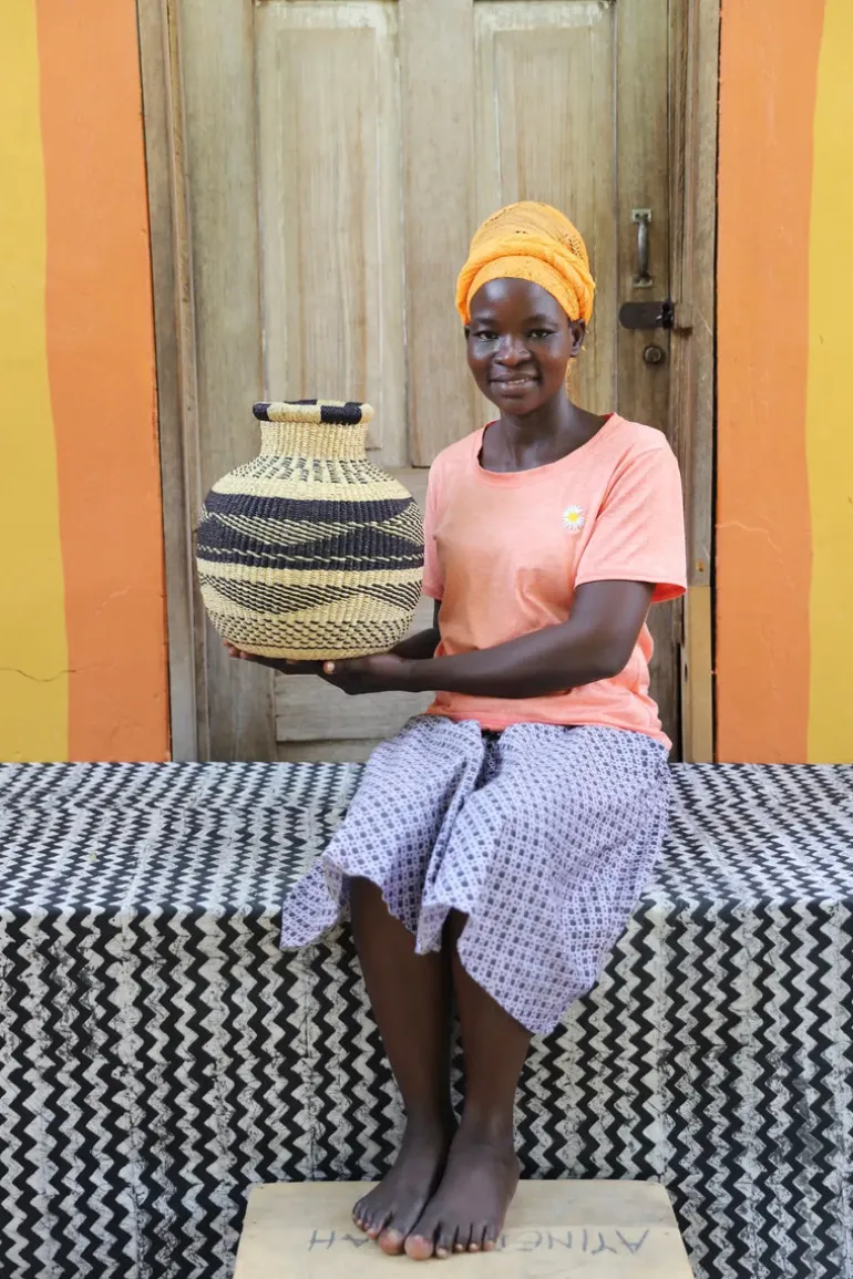 Jemima 10 Cows Basket (Tiny) by Blessing Akunga