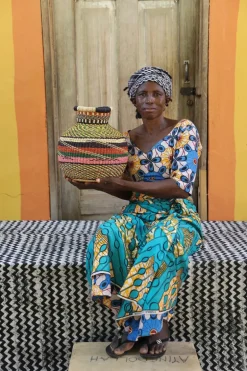 Jemima 10 Cows Basket (Tiny) by Aduko Ayine