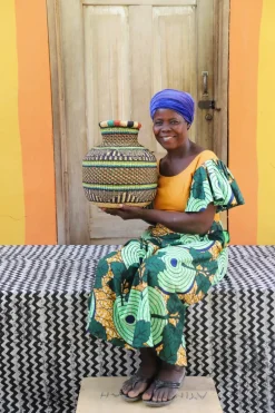 Jemima 10 Cows Basket (Tiny) by Abii Asoba