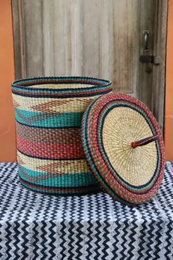 Laundry Basket with Lid (Large) by Abraham Akolgo
