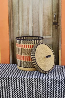 Laundry Basket with Lid (Medium) by Yakubu Nsohbillah