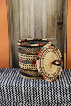 Laundry Basket with Lid (Medium)(With coil) by Abraham Akolgo