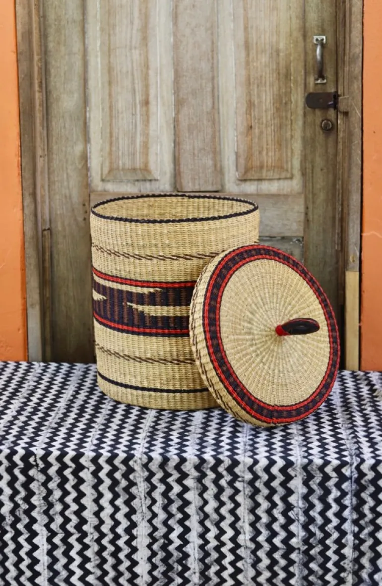 Laundry Basket with Lid (Small) by Yakubu Nsohbillah