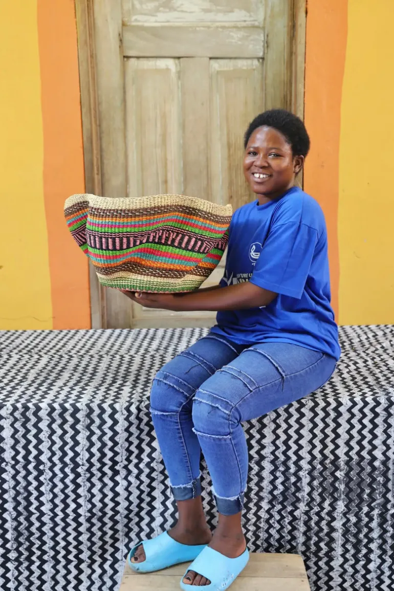 Pakurigo Wave Basket by Lawrencia Ayimbillah