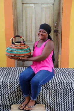 Pot Basket (Medium) by Mary Asoba