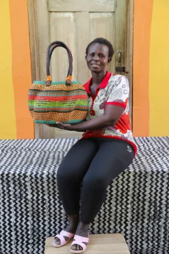 Stay Flow Woven Handbag (Large) by Ayinpomah Anagdene