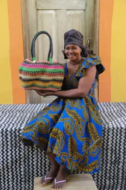 Stay Flow Woven Handbag (Large) by Selina Apasinore
