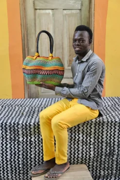 Stay Flow Woven Handbag (Large) by Kwame Ayine