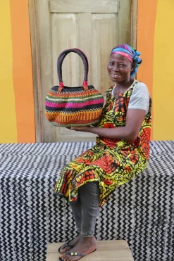 Stay Flow Woven Handbag (Large) by Asumpoya Asaah
