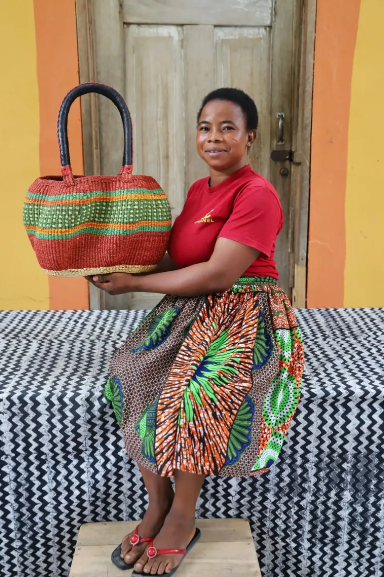Stay Flow Woven Handbag (Large) by Grace Abisika