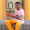 Stay Flow Woven Handbag (Small) by James Ayingasum