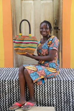Stay Flow Woven Handbag (Small) by Ndita Agobka