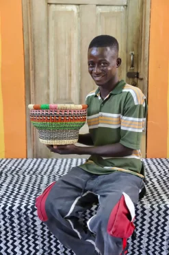 Tiny Drum Basket by Harrison Akubire
