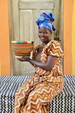 Tiny Drum Basket by Regina Akolgo