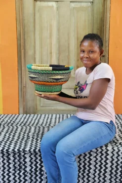Tiny Drum Basket by Rosina Aengwane