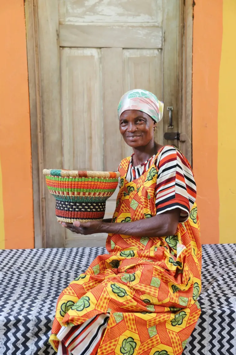 Tiny Drum Basket by Assibi Abisika