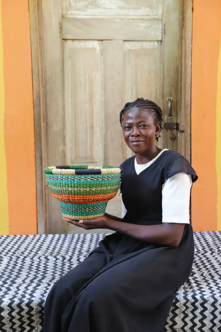 Tiny Drum Basket by Atipoka Akanobre