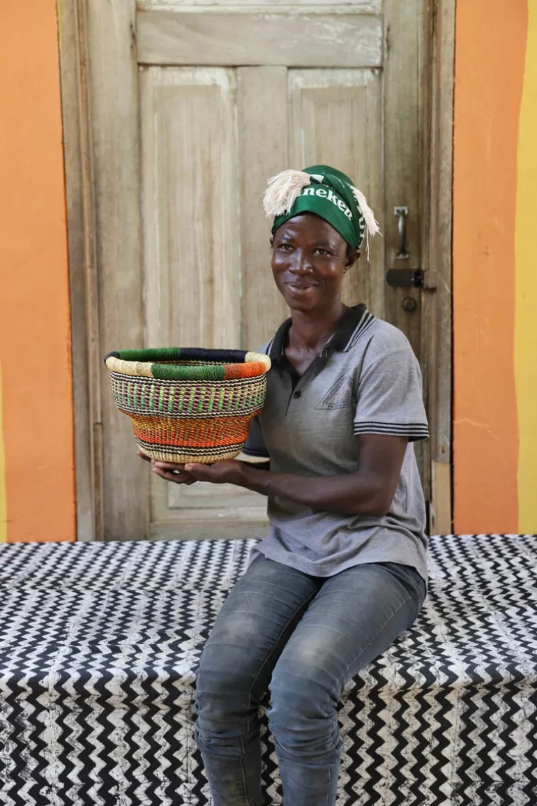 Tiny Drum Basket by Baba Faustina