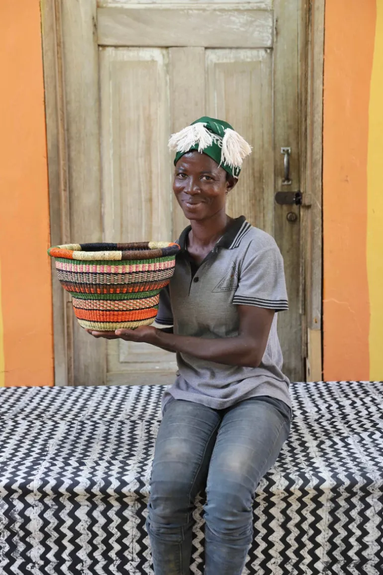 Tiny Drum Basket by Baba Faustina