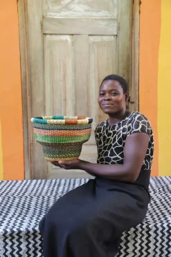 Tiny Drum Basket by Talata Apoore