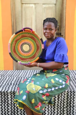 Woven Tray - Double Weave (Very Small) by Blessing Nyaaba