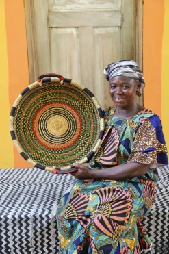 Woven Tray - Double Weave (Small) by Akelba Nyaaba